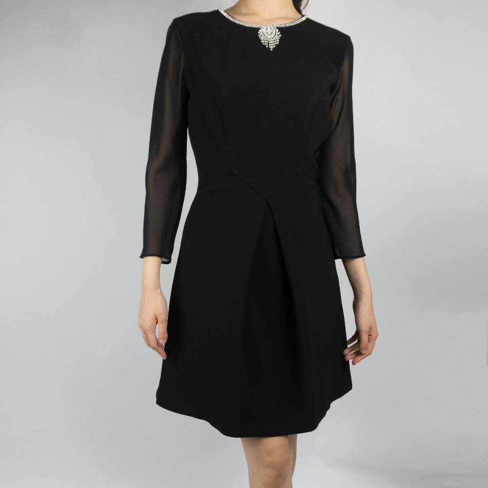 Ted Baker  Long Sleeve Necklace Detail Dress